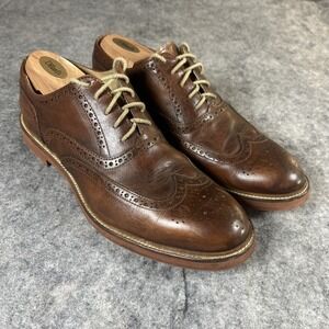 TO BOOT NEW YORK Adam Derrick US 11.5M Brown Leather Wingtip Oxford Shoes ITALY‎
